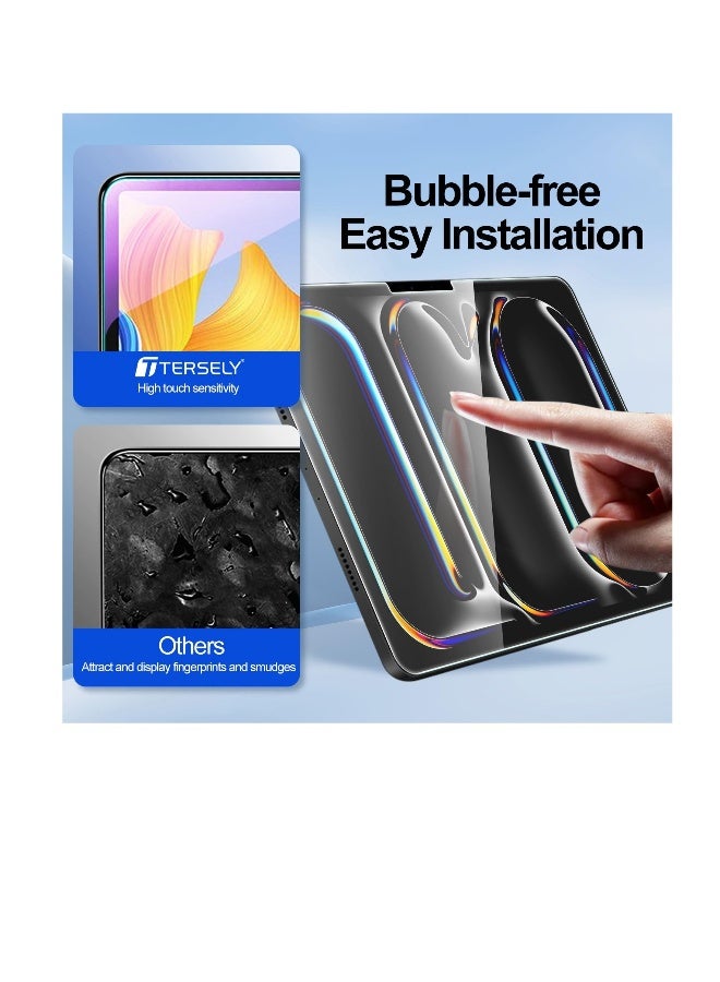 2 Pack Tempered Glass Screen Protector for iPad Pro 13-Inch 2024 7th Generation, Ultra Sensitive, HD Screen Saver Protective Film Guard, Screen Protector Compatible with Face ID and Apple Pencil - Image 4