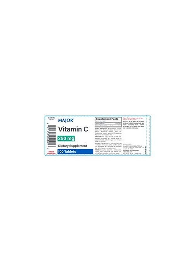 Major Vitaminc 250 Mg Ascorbic Acid Tablets 100 Ct - pzsku/Z43A0C5135480DE8887F7Z/45/_/1698053712/8e7ffea7-a630-412b-aa99-d6355aaee70f