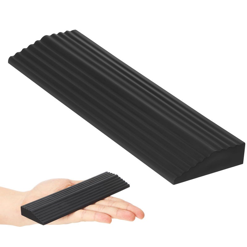 Rubber Sweeping Robot Ramp Cushion Black Interlocking Slope Pad for Doorway Entry - Image 2