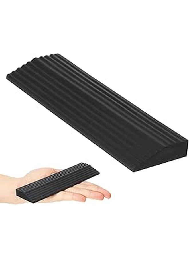 Rubber Sweeping Robot Ramp Cushion Black Interlocking Slope Pad for Doorway Entry - Image 1