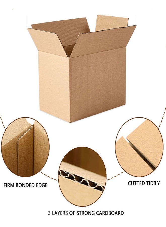 HAWAWA 5 Pack Shipping Boxes, Corrugated Cardboard Box for Moving, Mailing, Packing and Storage 30x20x20cm Brown ﻿ - Image 3