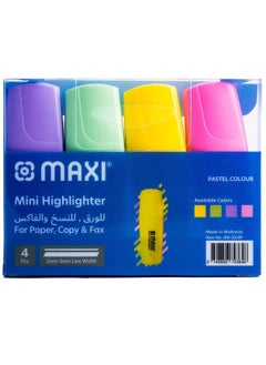Maxi 4-Piece Mini Highlighter Pastel Colors  - Image 1