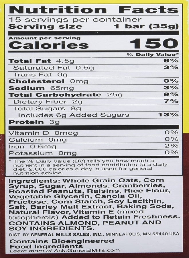 Nature Valley Granola Bars, Fruit & Nut, Chewy Trail Mix Granola Bars, 15 Ounce - Image 3