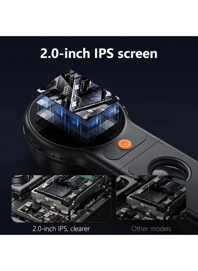 500X مجهر رقمي أسود محمول باليد يعمل ببطارية USB محمول للحام - Image 3