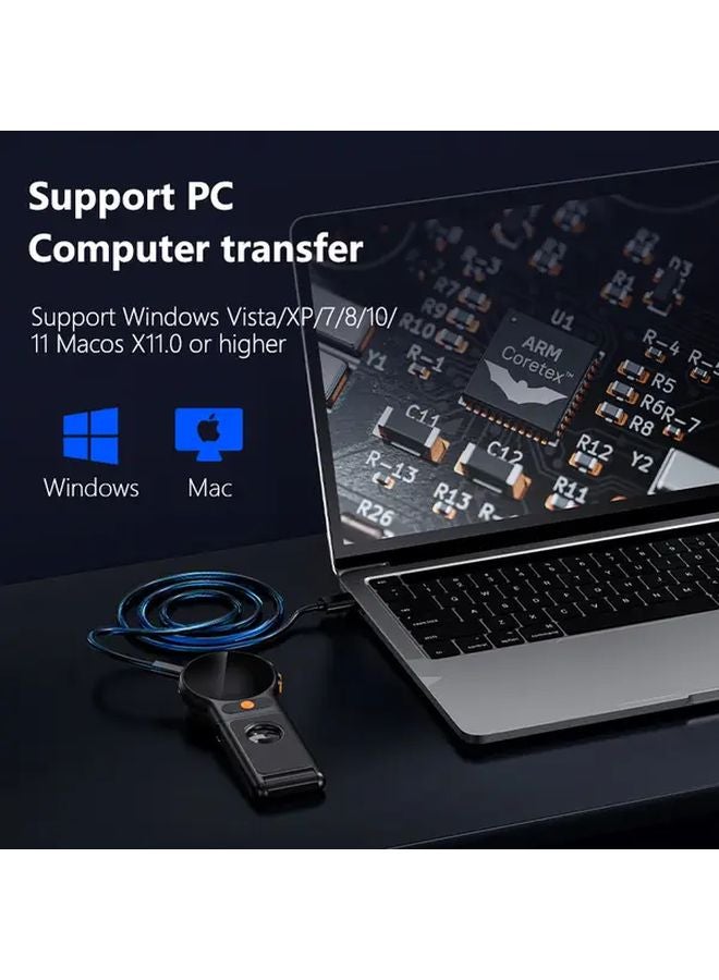 500X مجهر رقمي أسود محمول باليد يعمل ببطارية USB محمول للحام - Image 4