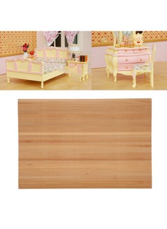 Zerodis Dollhouse Wood Floorboard 1:12 Miniature Simple Elegant Wood Strip Flooring Doll House Decoration Accessory For Kids  - Image 1