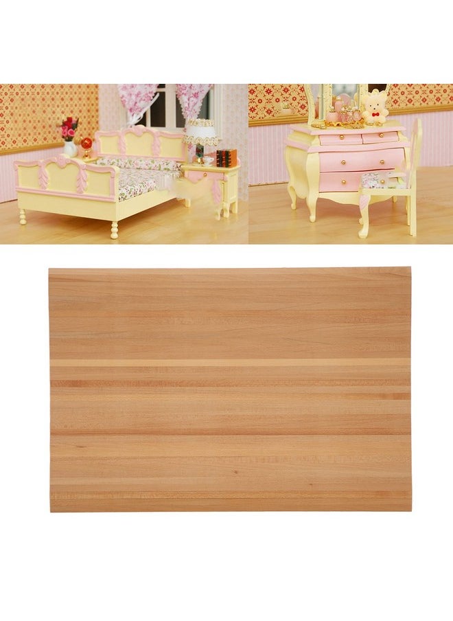 Zerodis Dollhouse Wood Floorboard 1:12 Miniature Simple Elegant Wood Strip Flooring Doll House Decoration Accessory For Kids  - Image 1