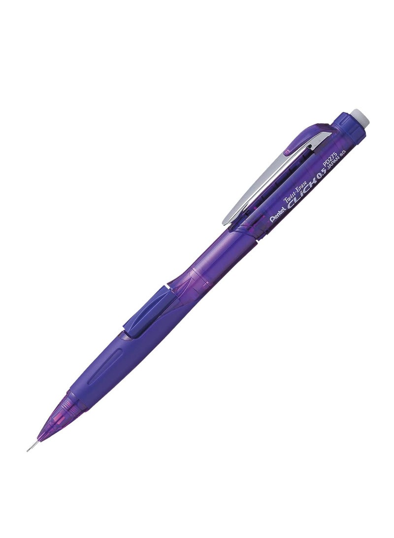 Pentel قلم رصاص ميكانيكي 4 قطع رأس 0.5 مم جسم بنفسجي - Image 3