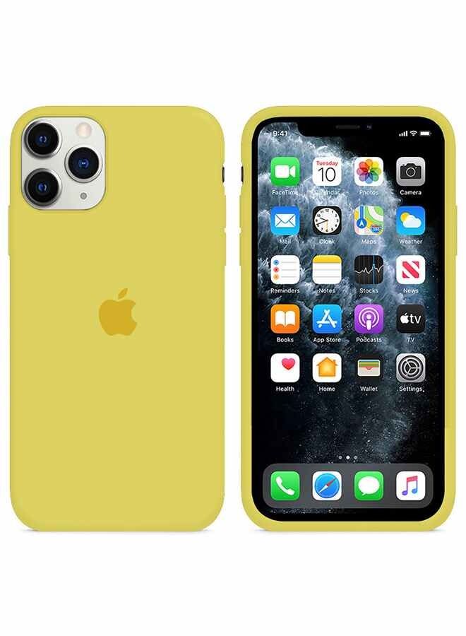 جراب خلفي سيليكون لهاتف آيفون 12 برو أصفر - Image 2