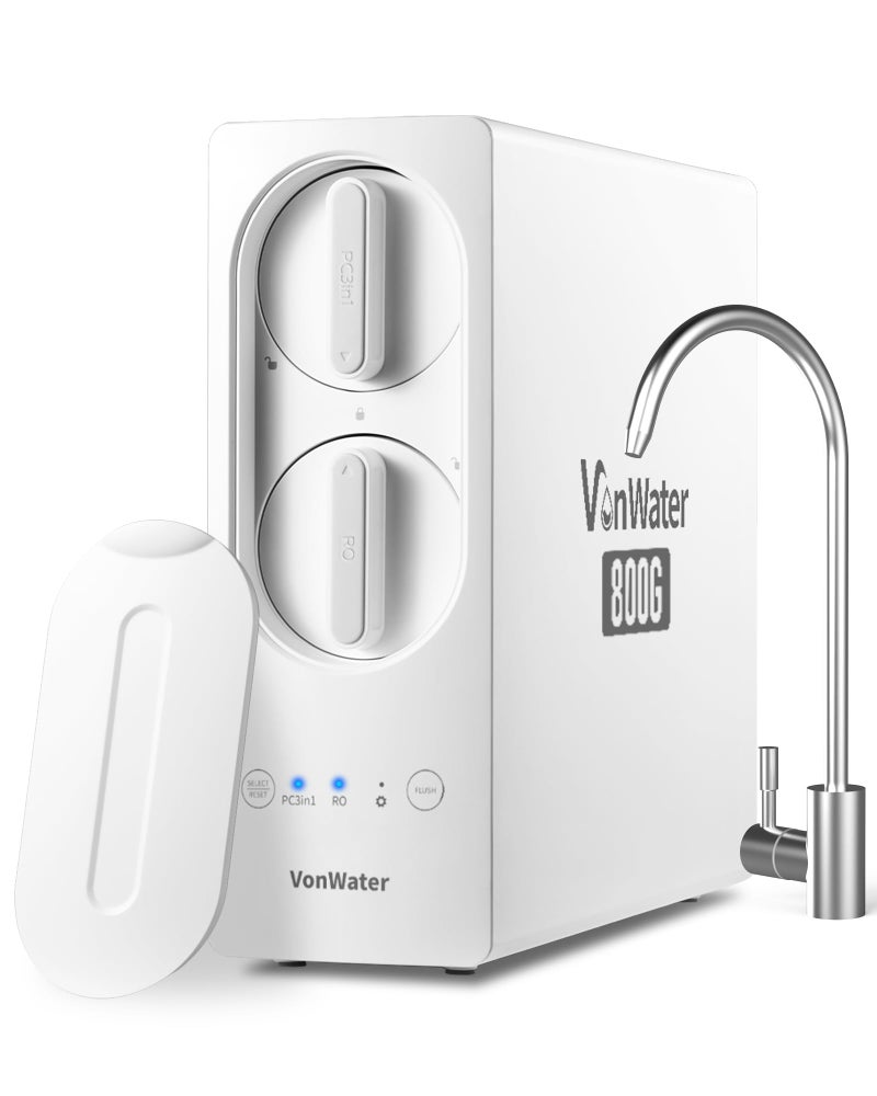 VonWater 800GPD Under Sink Tankless Reverse Osmosis System,7-Stage RO Water Filtration System, NSF/ANSI 372 Certified RO Drinking Water Filter, FCC Listed, Reduce TDS,PFAS,Odor, 2:1 Pure to Drain - Image 1