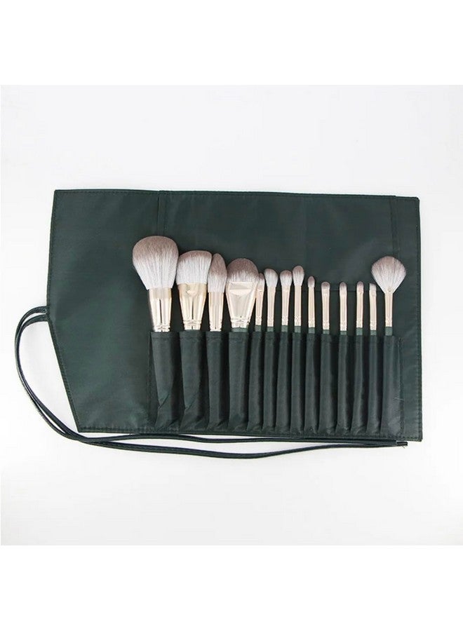 أورا مجموعة فرش الماكياج الاحترافية مجموعة فرش مكياج مكونة من 14 قطعة من فرش الماكياج الفاخرة مجموعة كاملة من فرش التجميل لمزج بودرة الأساس - Image 2