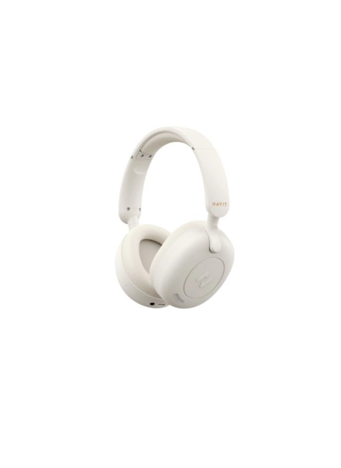 havit - Havit Wireless Noise Canceling Headphones Beige H655BT - Image 1