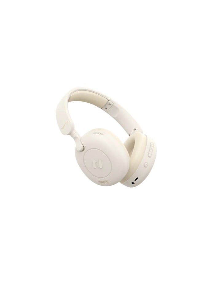 havit - Havit Wireless Noise Canceling Headphones Beige H655BT - Image 1