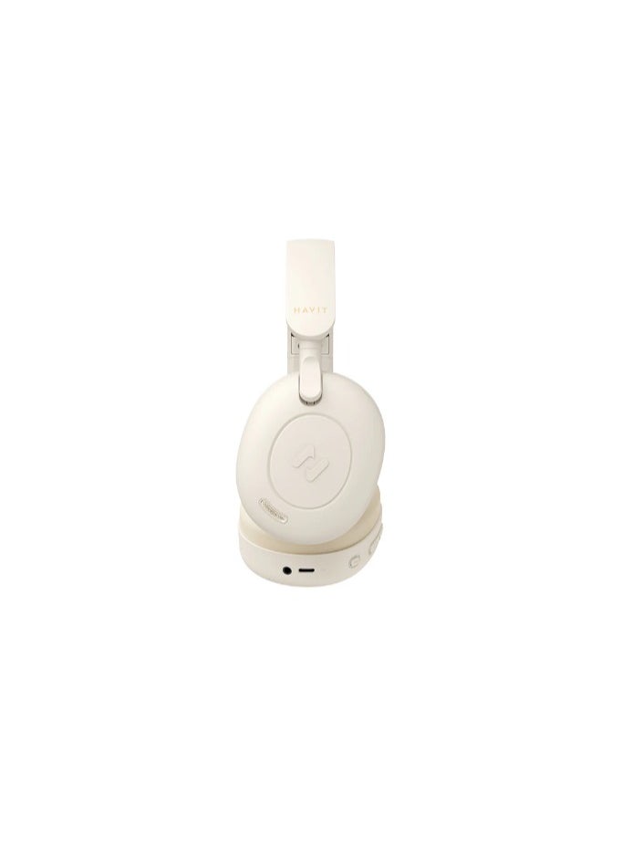 havit - Havit Wireless Noise Canceling Headphones Beige H655BT - Image 1