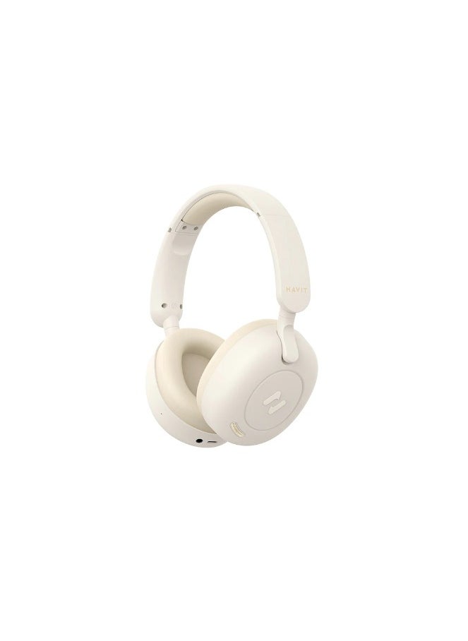 havit - Havit Wireless Noise Canceling Headphones Beige H655BT - Image 1