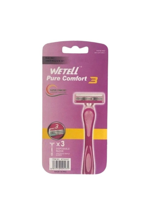 Wetell Pure Comfort 3-Blade Cartridge Pack - Image 3