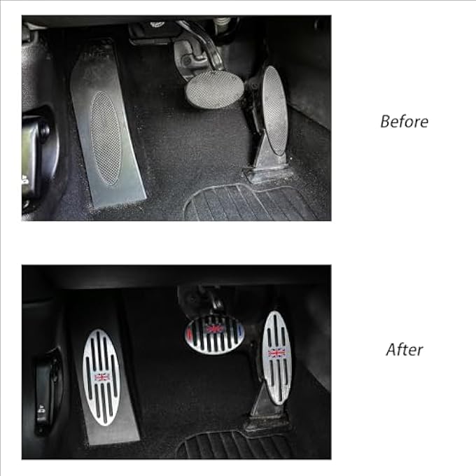 for Mini Cooper Accessories Anti-Slip Sporty Auto Pedals Foot Pedal Cover Pads -Red Flag - Image 3