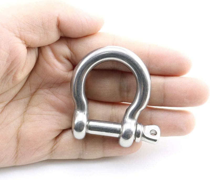 Lind Kitchen 4pcs 5/16 Inch Stainless Steel Bow Shackle Screw Pin Anchor Shackle Hardware Rigging Outdoor Tools for Survival Rope Paracord Camping Bracelet Bow Buckle M8 - Image 5