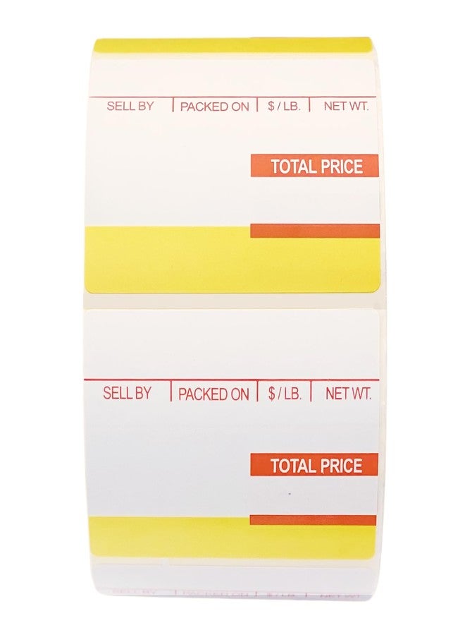 VisionTechShop ISHIDA 1819 Printing Scale Label, AC, Astra, RED/Yellow UPC 64mm x 47mm, 800 Per Roll, 12 Rolls per Case - Image 2
