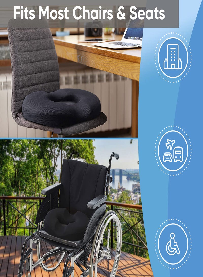 وسادة دونات لتخفيف ألم العصعص، وسادة ergonomics للبواسير، دعم البروستاتا، راحة الحمل، تخفيف العصعص وعلاج عرق النسا، تصميم محمول للاستخدام بعد الجراحة - Image 2