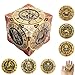 FLUEFOWL DND Spinner Dice Metal Dice Set with 3D Relief for DND Gifts Polyhedral Roleplaying Game Dice Fantasy DD Tabletop RPG Accessories for DM Player Ancient Gold - Image 2