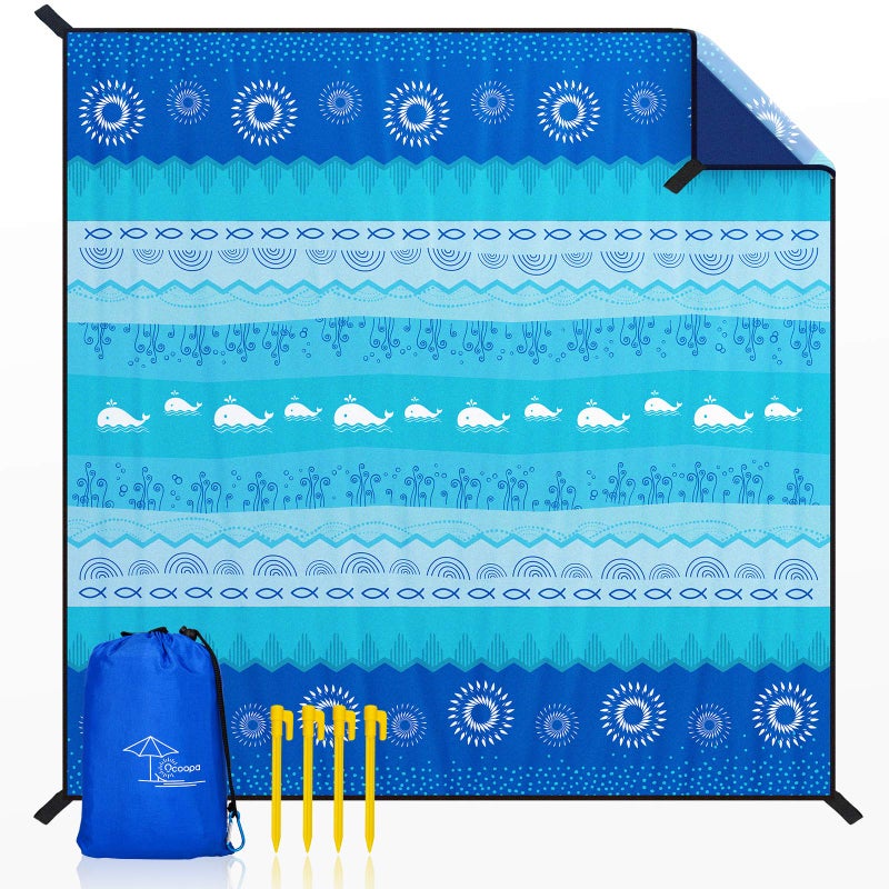OCOOPA Bohemian Beach Blanket Waterproof Sandproof 10X 9 Extra Large Soft and Durable Sand Free Light Weight and Portable Perfect for Travel Camping Beach Vacation