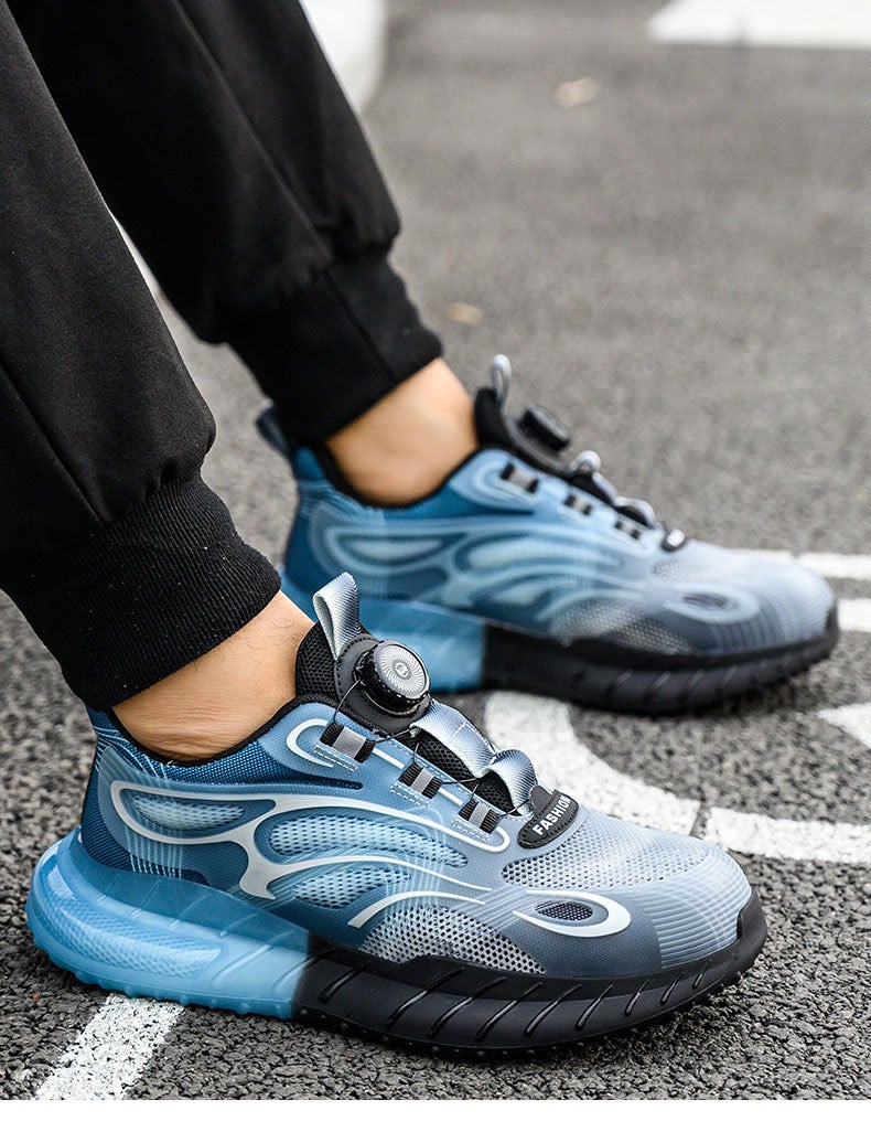 Labor Protection Shoes For Men And Women, Anti-Smash And Anti-Puncture Buttons, Quick To Put On And Take Off, Labor Protection Shoes, Steel Toe-Toe Safety Shoes, Old Safety Shoes - Image 1
