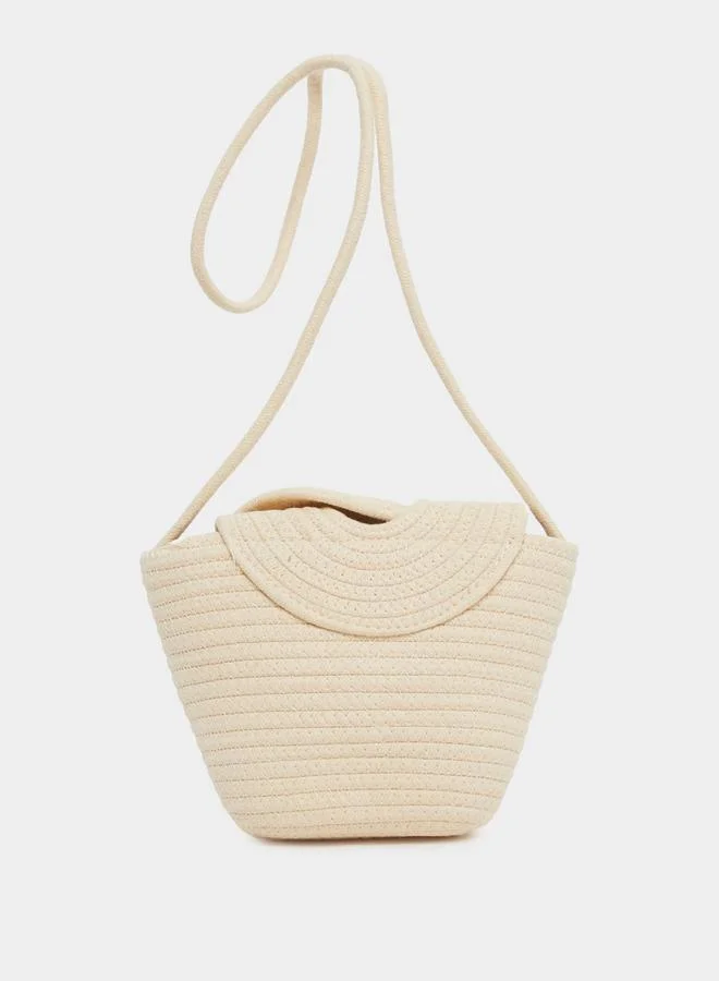 Styli Styli Embellished Faux Pearl Crossbody Bag