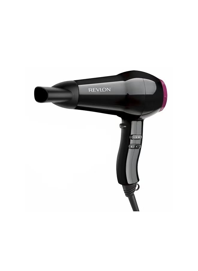 Revlon Fast & Light Hair Dryer, 2000 Watts, 3 heat, 2 speed settings. Cold shot Black 18.7 x 10.1 x 27.7cm - Image 1
