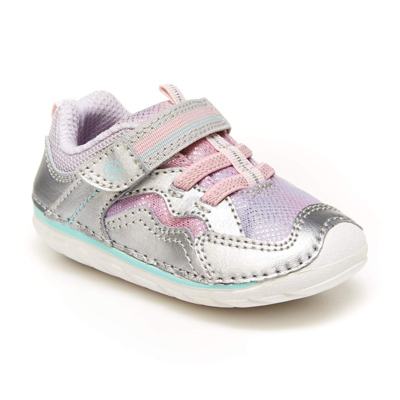 Stride Rite baby girls Bg014402soft Motion Kylo Sneaker SilverMulti 5 Wide Toddler US