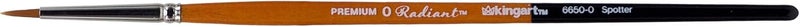 KINGART Premium Radiant 6650-0 Spotter Series Artist Brush, Synthetic Taklon Hair, Short Handle, for Acrylic, Oil and Watercolor Painting, Size 0 - Image 1