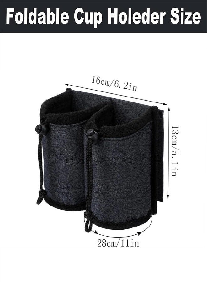 Luggage Cup Holder, Luggage Travel Cup Holder Luggage Drink Holder Gathering Two Coffee Mugs for Rolling Suitcase Small Travel Bag Cup Bag - Image 2