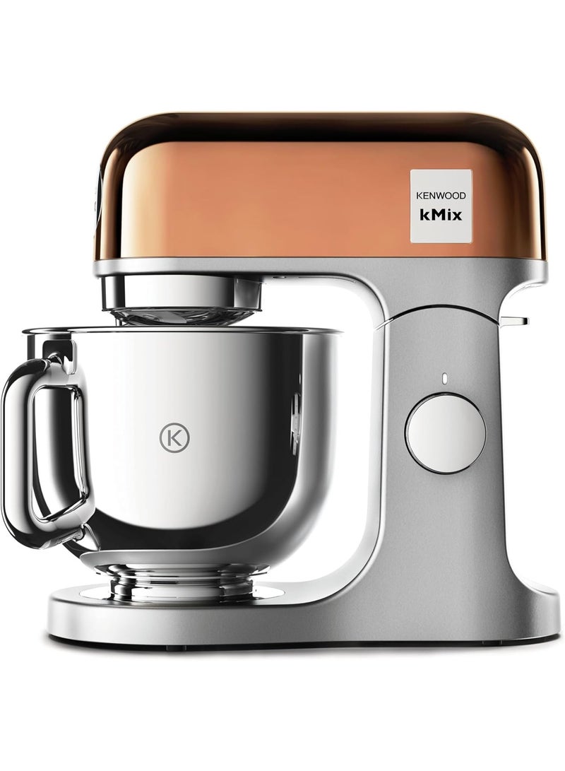 كينوود خلاط كينود kMix للخبز، خلاط مطبخ أنيق مع ملحق K-beater، خطاف العجين وخفاقة، وعاء من الفولاذ المقاوم للصدأ سعة 5 لتر، واقي رذاذ قابل للإزالة، 1000 واط، إصدارات KMX760AGD ذهب وردي - Image 1