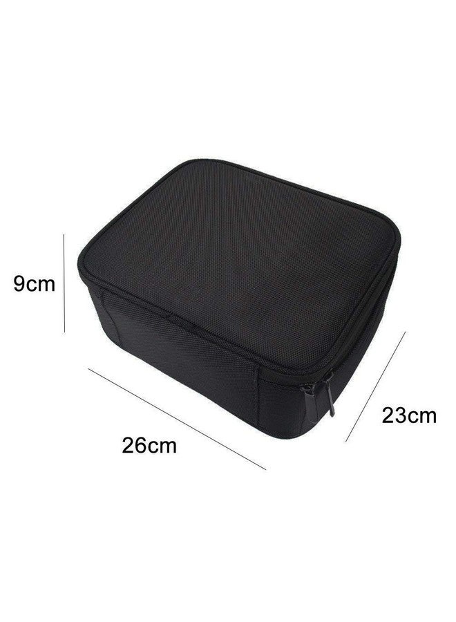 RGkJAS Makeup Travel Case with Adjustable Dividers, Portable Waterproof Cosmetic Organizer for Women, Vanity Bag for Makeup Brushes, Toiletries, Jewelry, Travel Accessories Storage (Black) - Image 2