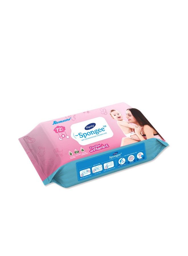 dignity Sponge Baby Wet Wipes 150 X 200 Mm 72 Wipes Pack (White Pack Of 3 216 Wipes) - Image 5