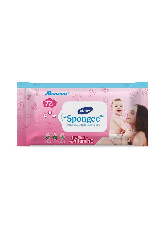 dignity Sponge Baby Wet Wipes 150 X 200 Mm 72 Wipes Pack (White Pack Of 3 216 Wipes) - Image 3