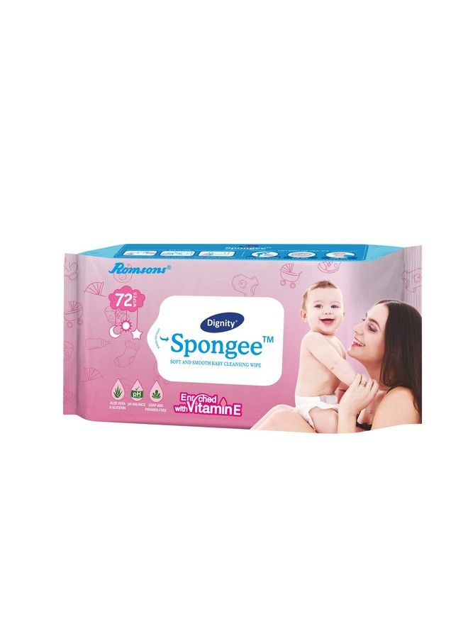 dignity Sponge Baby Wet Wipes 150 X 200 Mm 72 Wipes Pack (White Pack Of 3 216 Wipes) - Image 4
