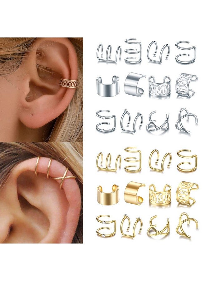 RUSTAMM 24 Pcs Gold Silver Hair Braids Dreadlock Non-Piercing Ear Clip Beard Beads Cuffs Clip Hair Accessories Styling Fashion Jewelry Gift Toos for Women Men - Image 4