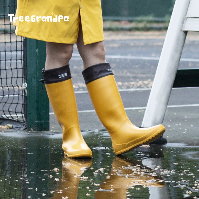Export New Fashion High-Barbed Women'S Rain Shoes Parent-Child Slim-Fit High-Top Casual Adult Rubber Shoes Water Shoes For Women - Image 3