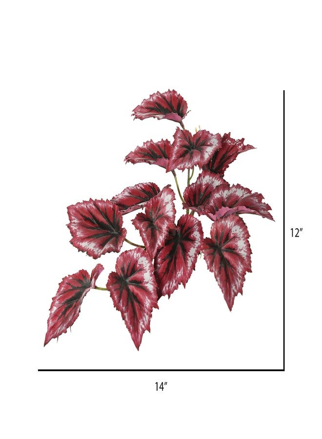 فيكرمان شجيرة بيجونيا حمراء صناعية معلقة من فيكرمان، مقاس 12 بوصة. تحتوي العبوة على 3 قطع. - Image 2