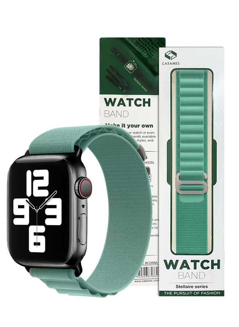 CATANES Apple Watch Band Alpine Loop Band 38mm 40mm 41mm Women Men Adjustable with Metal G-Hook Strap for iWatch Series 7/SE/6/5/4/3/2/1 Aquamarine  - Image 5