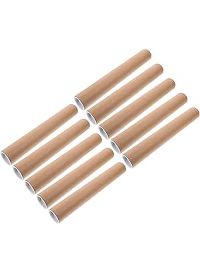 Reusable Kraft Paper Mailing Tubes 1 5 Inch X 12 Inch With Caps 10 Pack For Posters Artwork Storage - Image 1