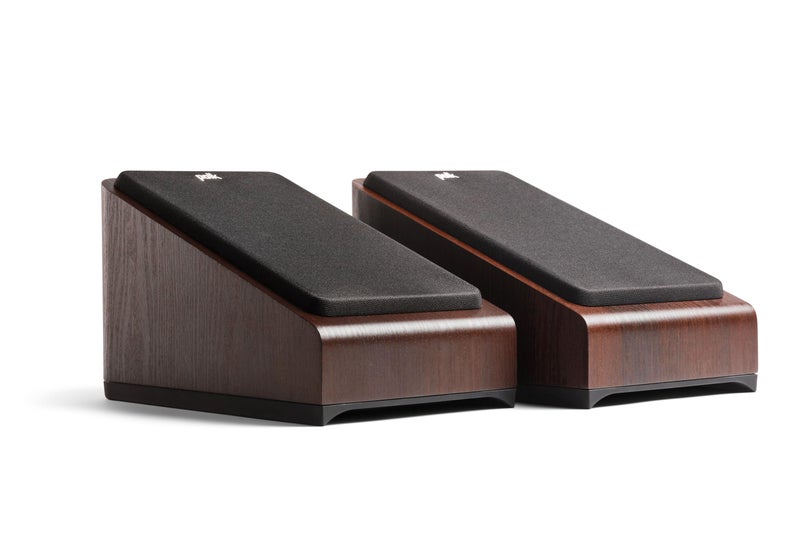 Polk Audio Polk Signature Elite ES90 Height Module Speaker Pair for Immersive Overhead Sound Terylene Dome Tweeter MicaFortified Polypropylene Midrange Woofer Dolby Atmos DTSX IMAX Enhanced Walnut