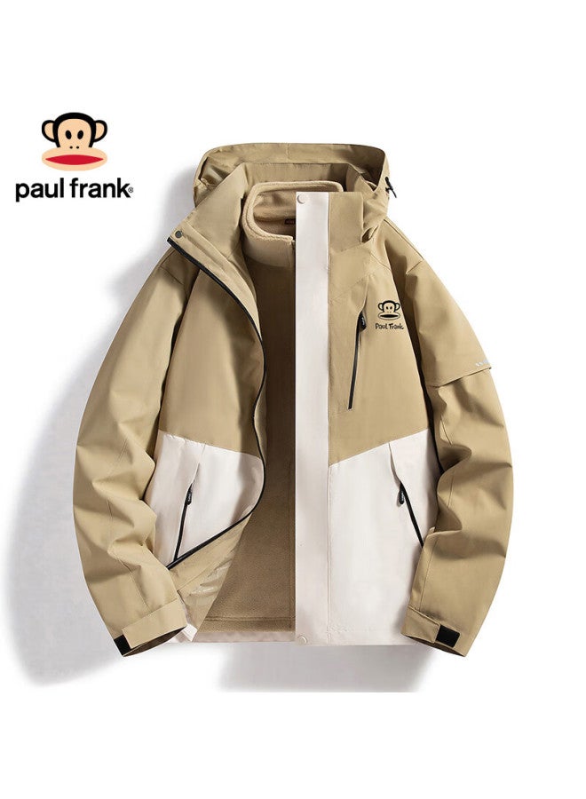 Paul Frank Three-in Jacket For Men, Spring And Autumn Outdoor Hiking Coat, Windproof Workwear Jacket, Men's Outerwear - Image 3