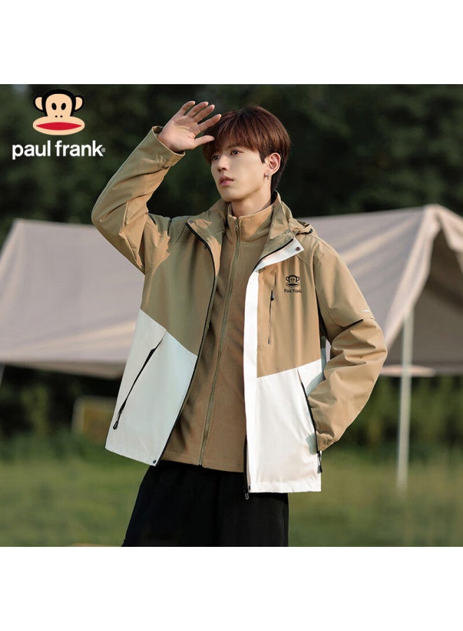 Paul Frank Three-in Jacket For Men, Spring And Autumn Outdoor Hiking Coat, Windproof Workwear Jacket, Men's Outerwear - Image 1