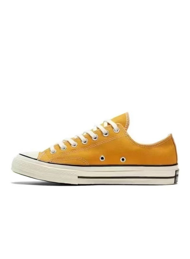 Converse Mustard Yellow Low-Top Canvas Sneakers - Retro Stylish Casual Shoes for Daily Outfits 35SIZE