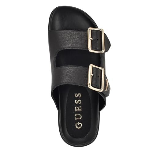 Guess Women's Fasten Sandal, Black Leather 003, 8 - Image 5