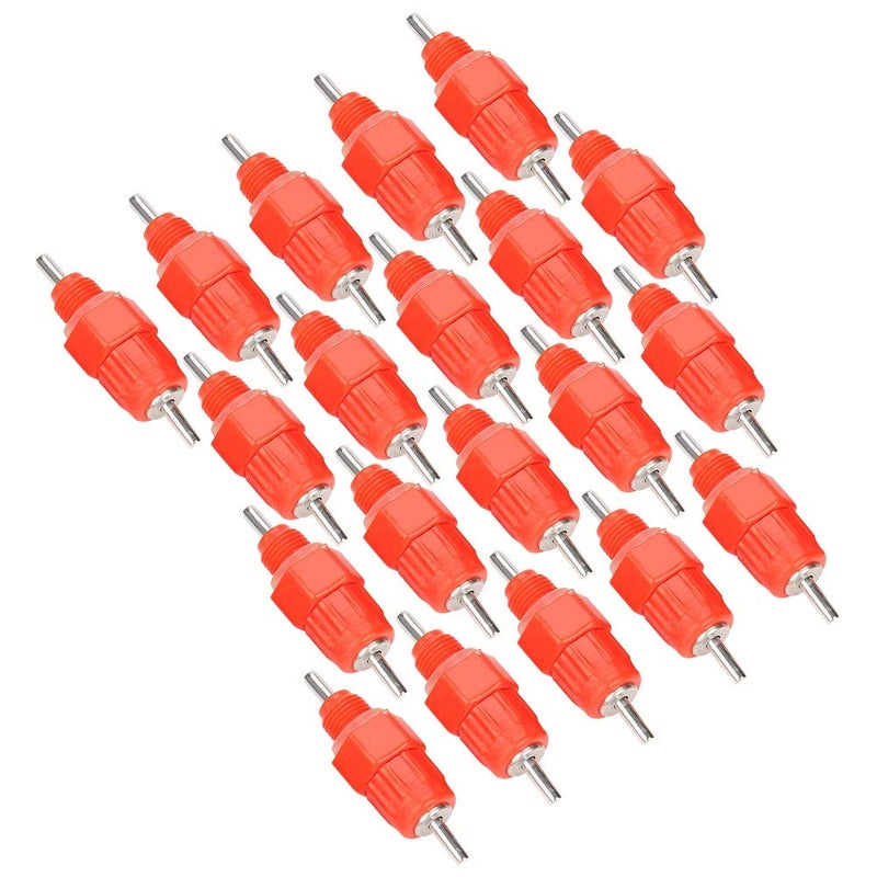20pcs Automatic Poultry Waterer, Screw in Chicken 20pcs Water Nipple Drinkers in Type Feeders Nipples for Chicks Hen Ducks Quail Goose Duck Livestock Drinking Feeder - Image 4