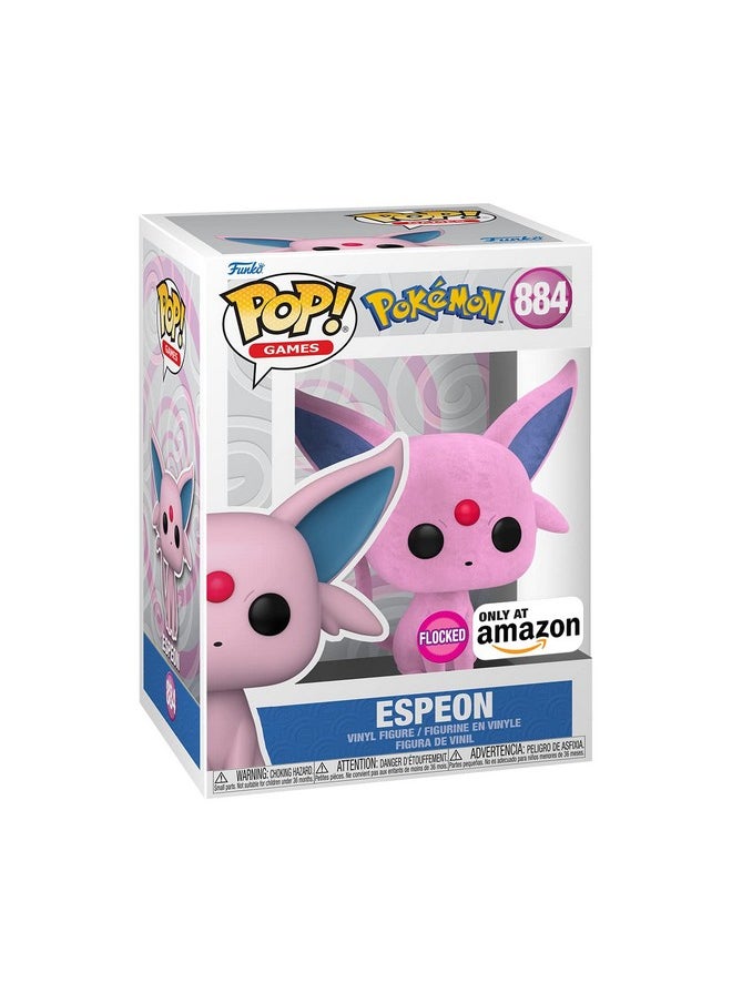 Funko Funko Pop! Games: Pokemon - Espeon Flocked, Amazon Exclusive  - Image 2
