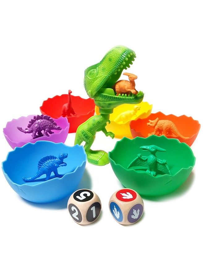 Jumbo Sorting & Counting Dinosaurs Matching Game Educational Dinosaur Toys For 2 3 4 5 Year Olds With 54 Math Manipulatives, Dino Grabber, Toddler Games Dice, Toy Storage & Kids Activities Ebook - Image 1